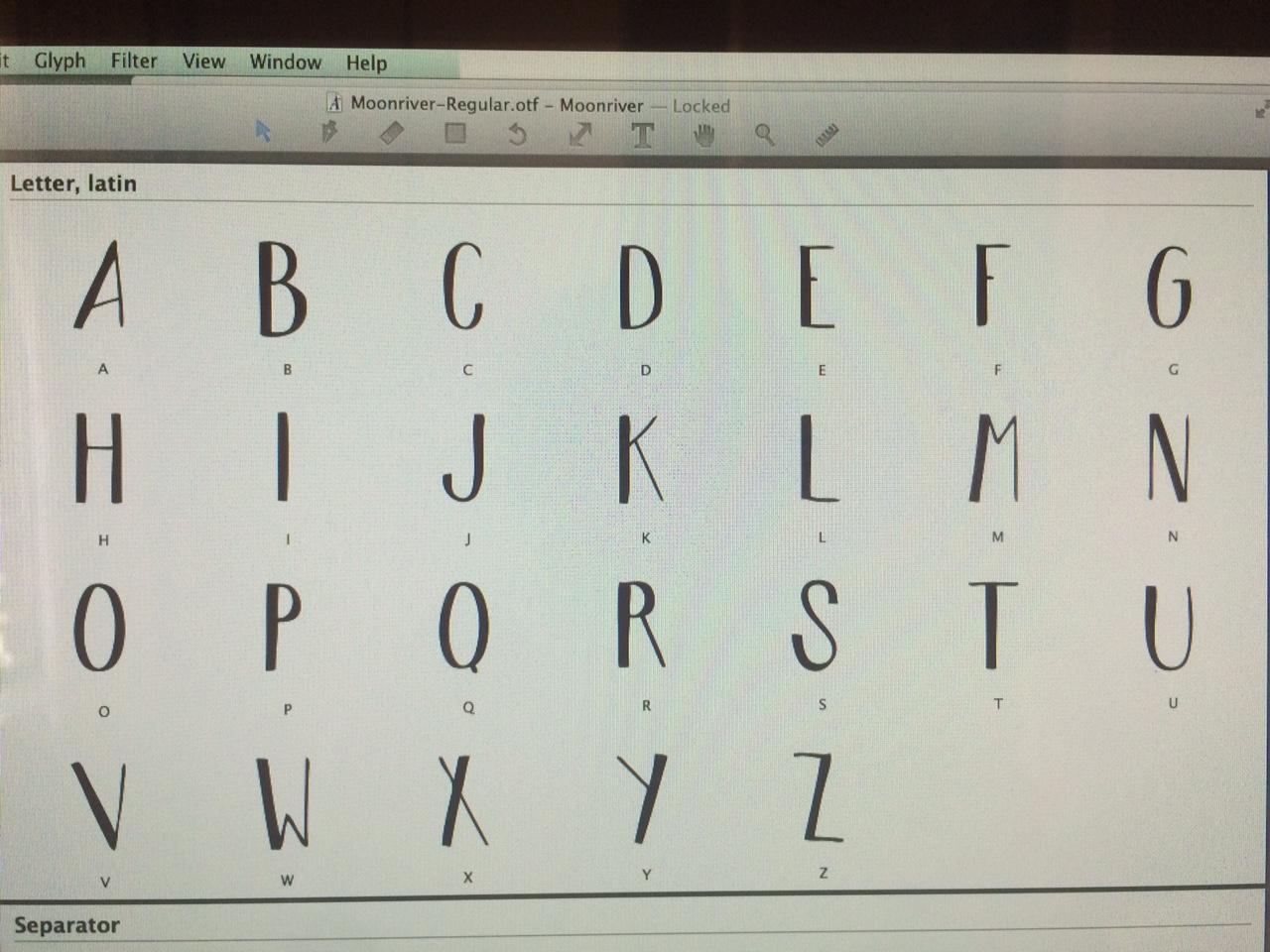 Moonriver Font - image 3 - student project