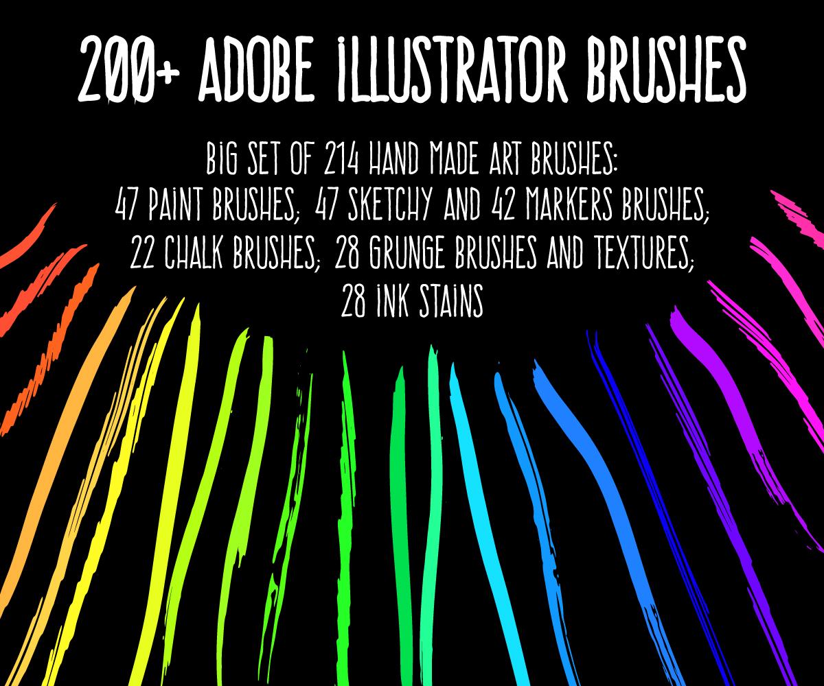 Hand drawn Vector brushes for Adobe Illustrator - image 1 - student project