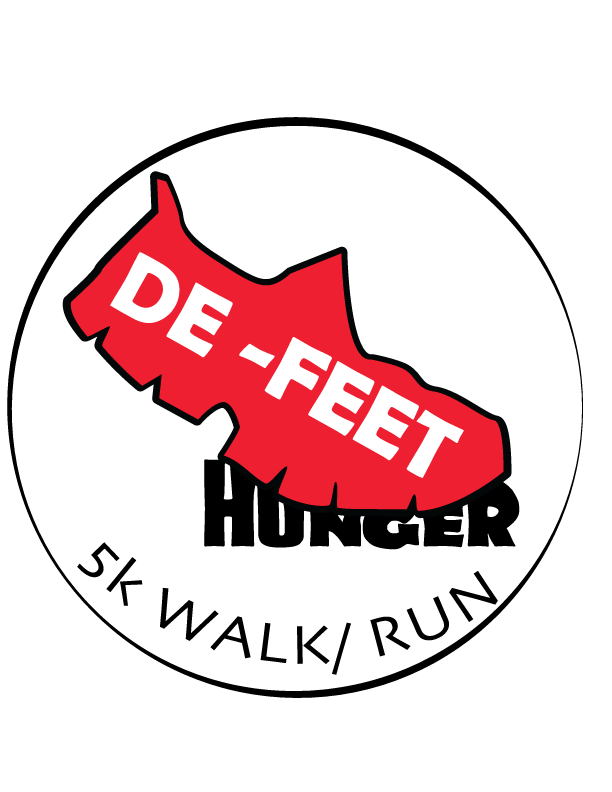 De-Feet Hunger 5k Charity Run Logo - image 3 - student project