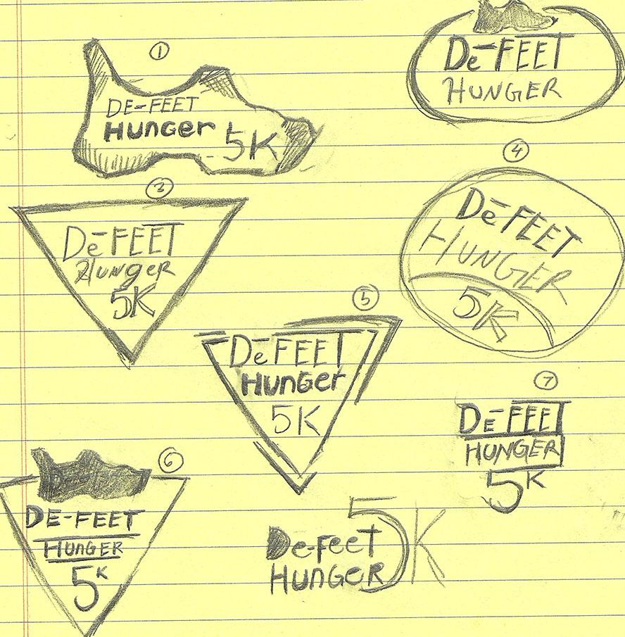 De-Feet Hunger 5k Charity Run Logo - image 1 - student project