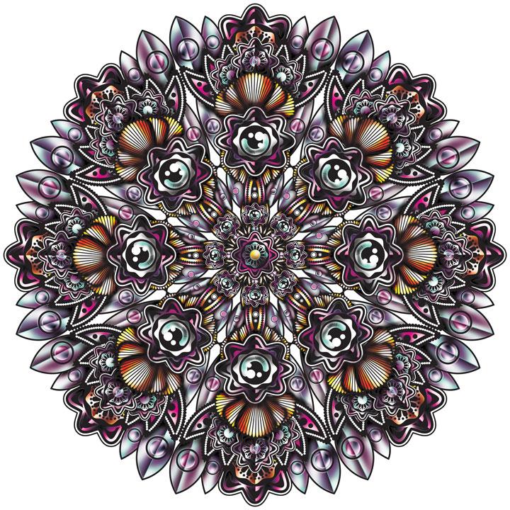 Mandala Line art colour and shading. - image 1 - student project