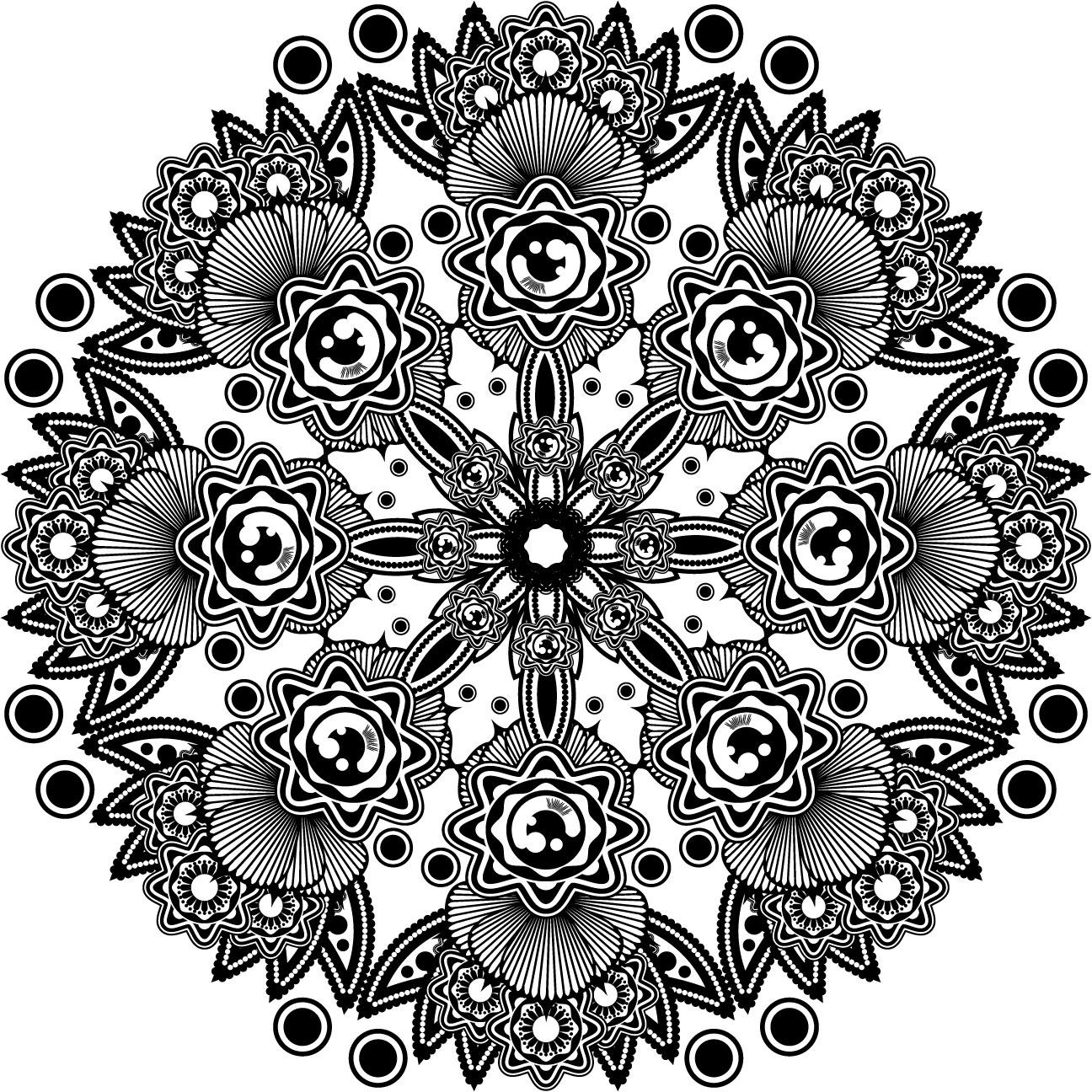 Mandala Line art colour and shading. - image 3 - student project