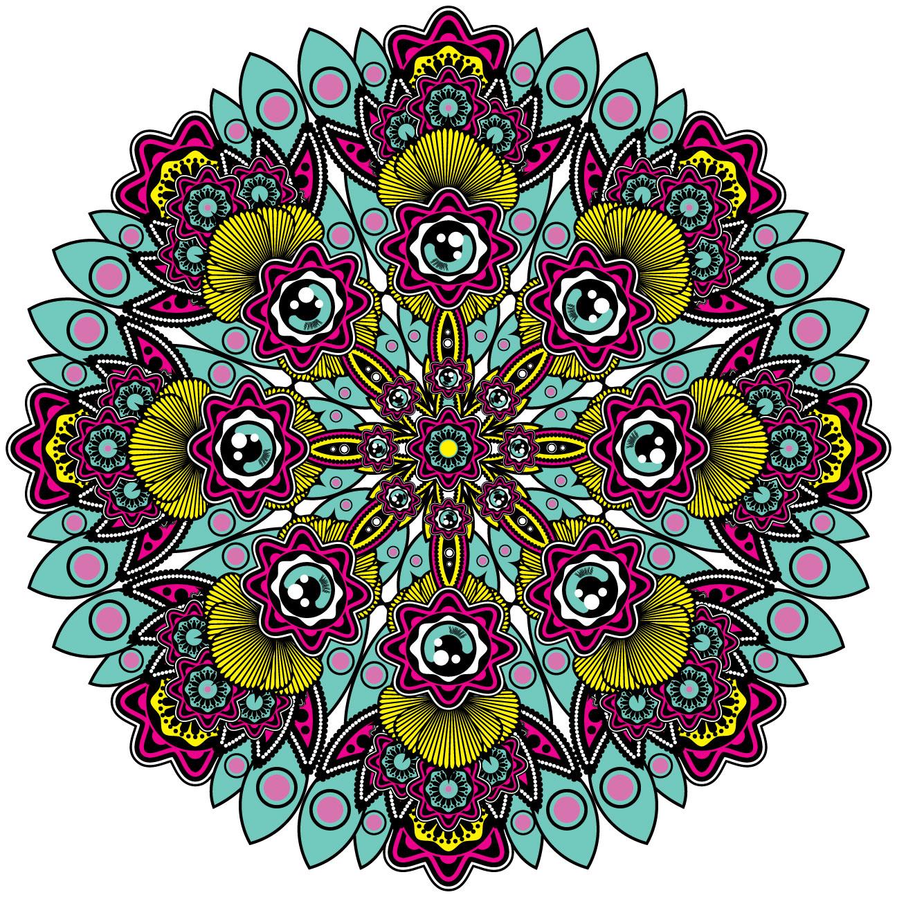 Mandala Line art colour and shading. - image 2 - student project