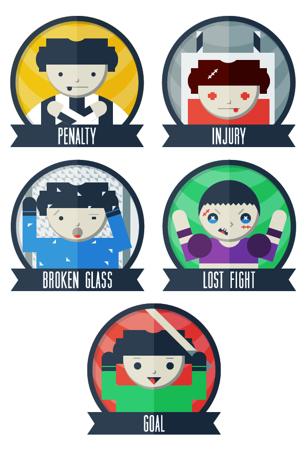 Hockey Game Badges - image 5 - student project