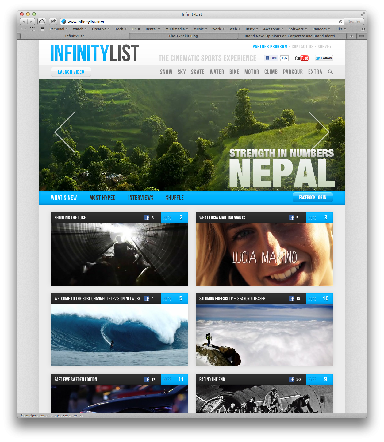 InfinityList – The Cinematic Action Sports Experience - image 1 - student project