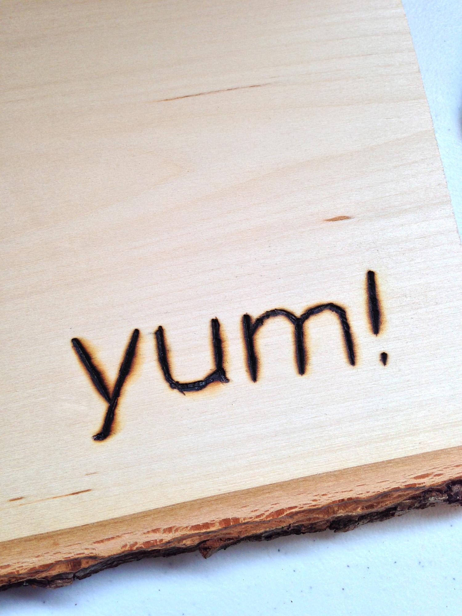 "Yum!" Serving Board - image 1 - student project