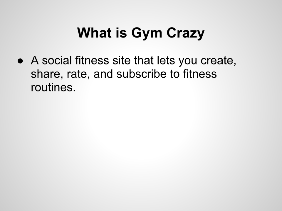 Gym Crazy - image 2 - student project