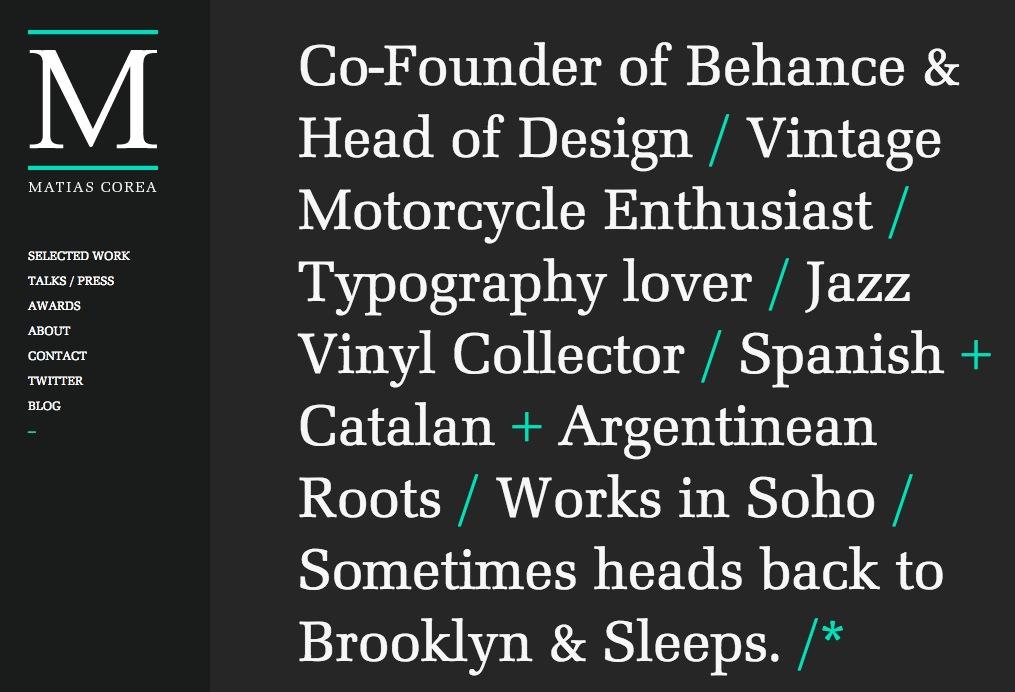 Matias Corea's Portfolio Site - image 1 - student project
