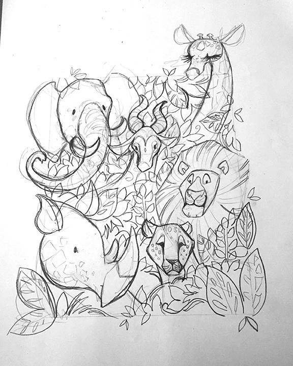 Jungle Animals Illustration - image 3 - student project