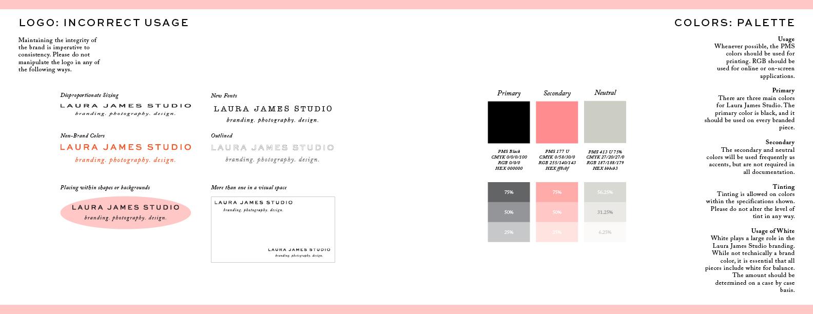 Laura James Studio Brand guide - image 8 - student project