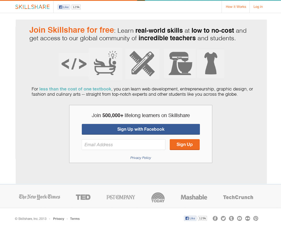 Skillshare Landing Page 1 Skillshare Student Project