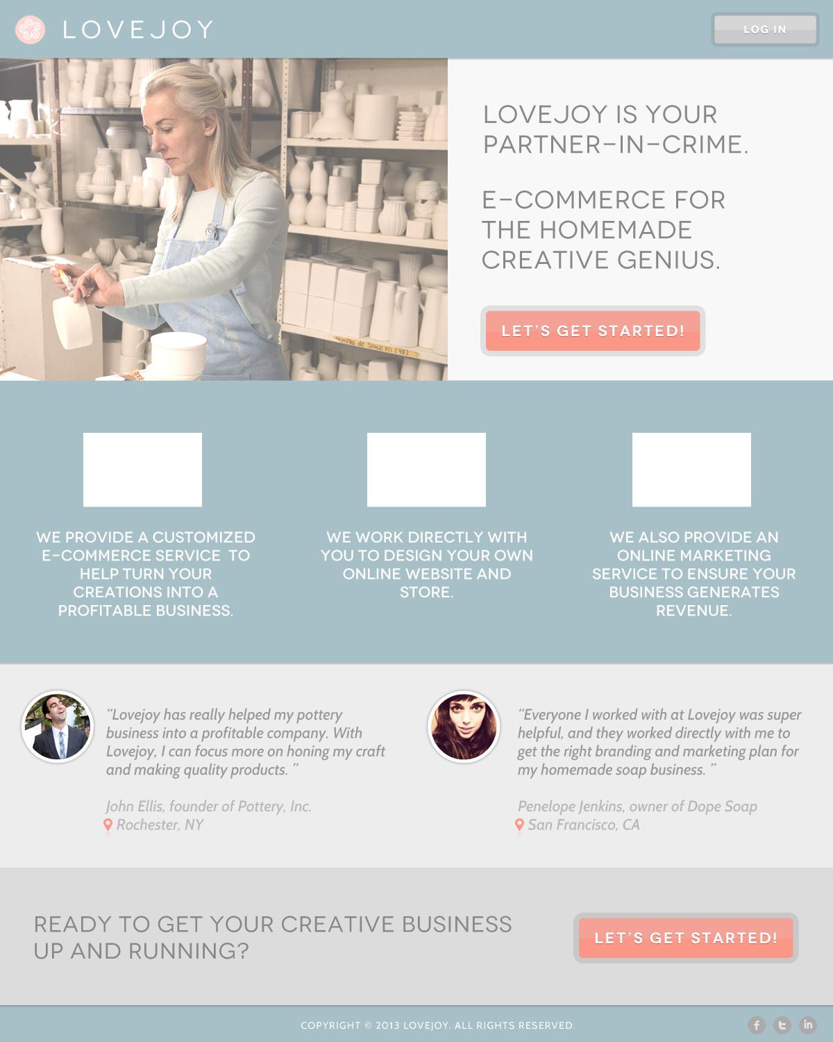 Lovejoy - E-commerce for the homemade creative genius - image 2 - student project