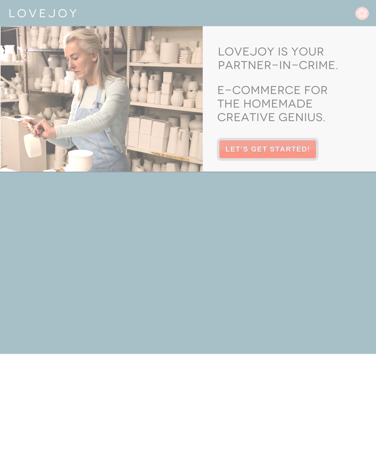 Lovejoy - E-commerce for the homemade creative genius - image 1 - student project