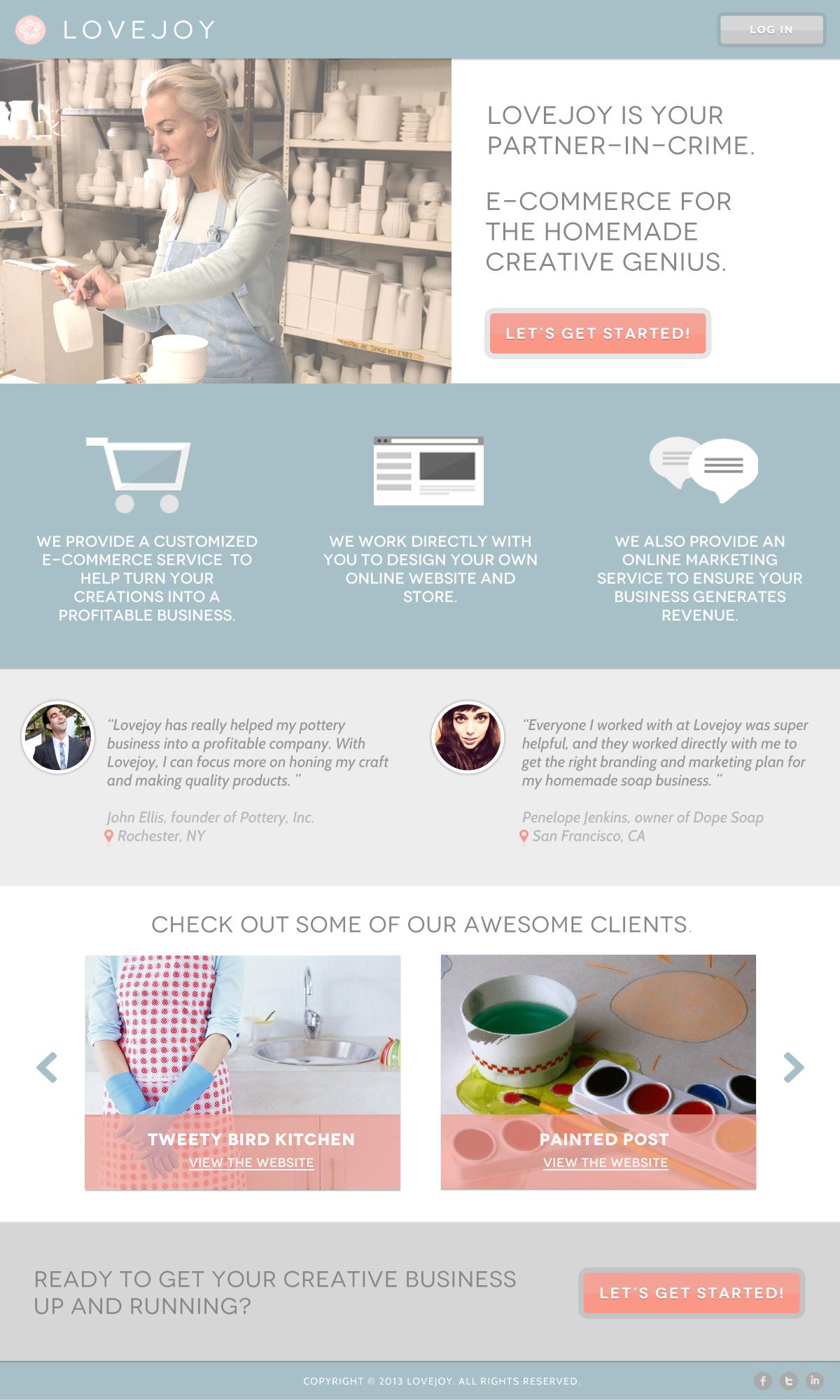 Lovejoy - E-commerce for the homemade creative genius - image 3 - student project