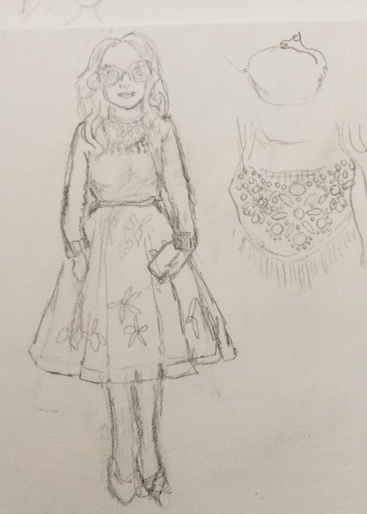 SKETCH - 3/18 - kooky pleats and volume and shapes - image 3 - student project