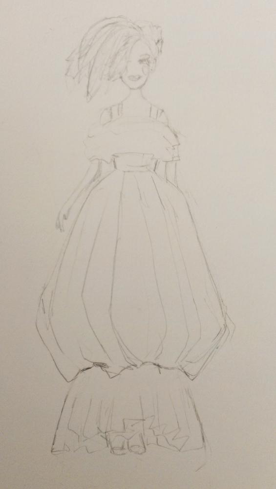 SKETCH - 3/18 - kooky pleats and volume and shapes - image 4 - student project