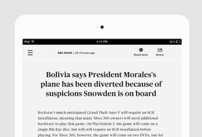 LEEE iPad RSS Reader - image 7 - student project