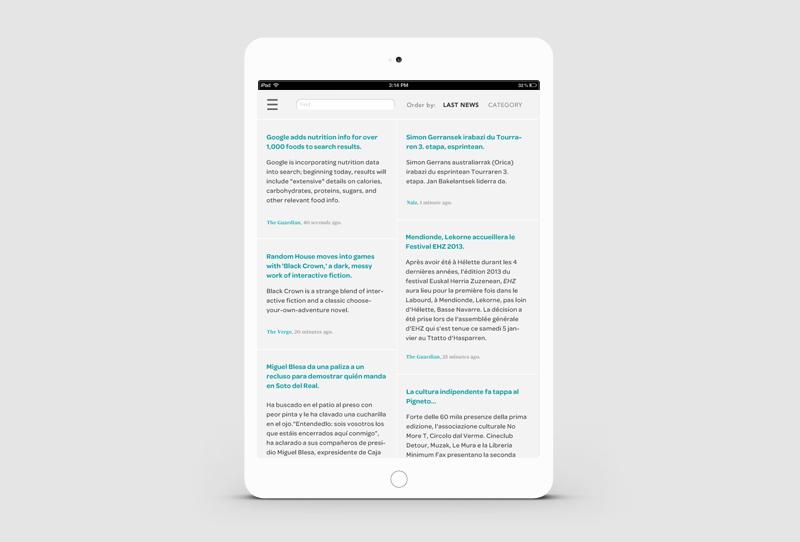 LEEE iPad RSS Reader - image 3 - student project