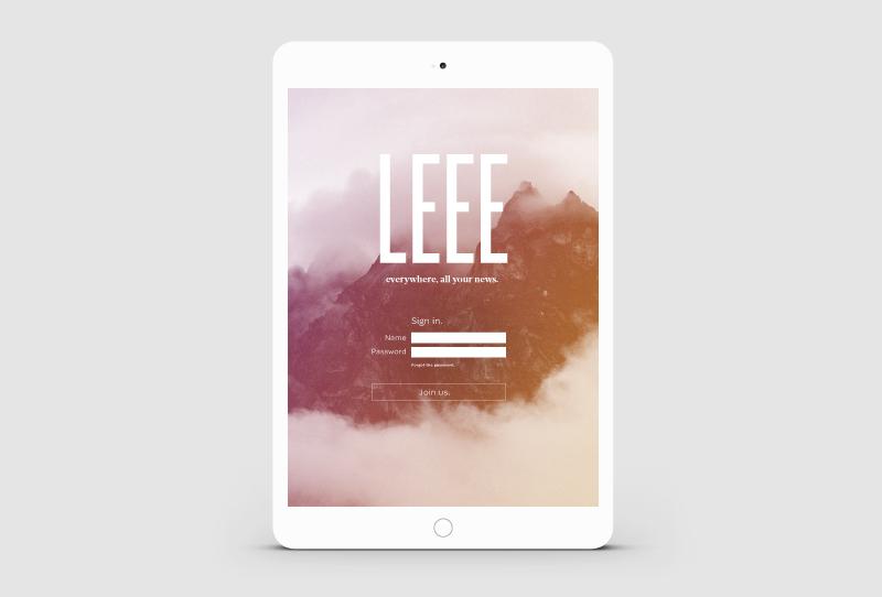 LEEE iPad RSS Reader - image 2 - student project