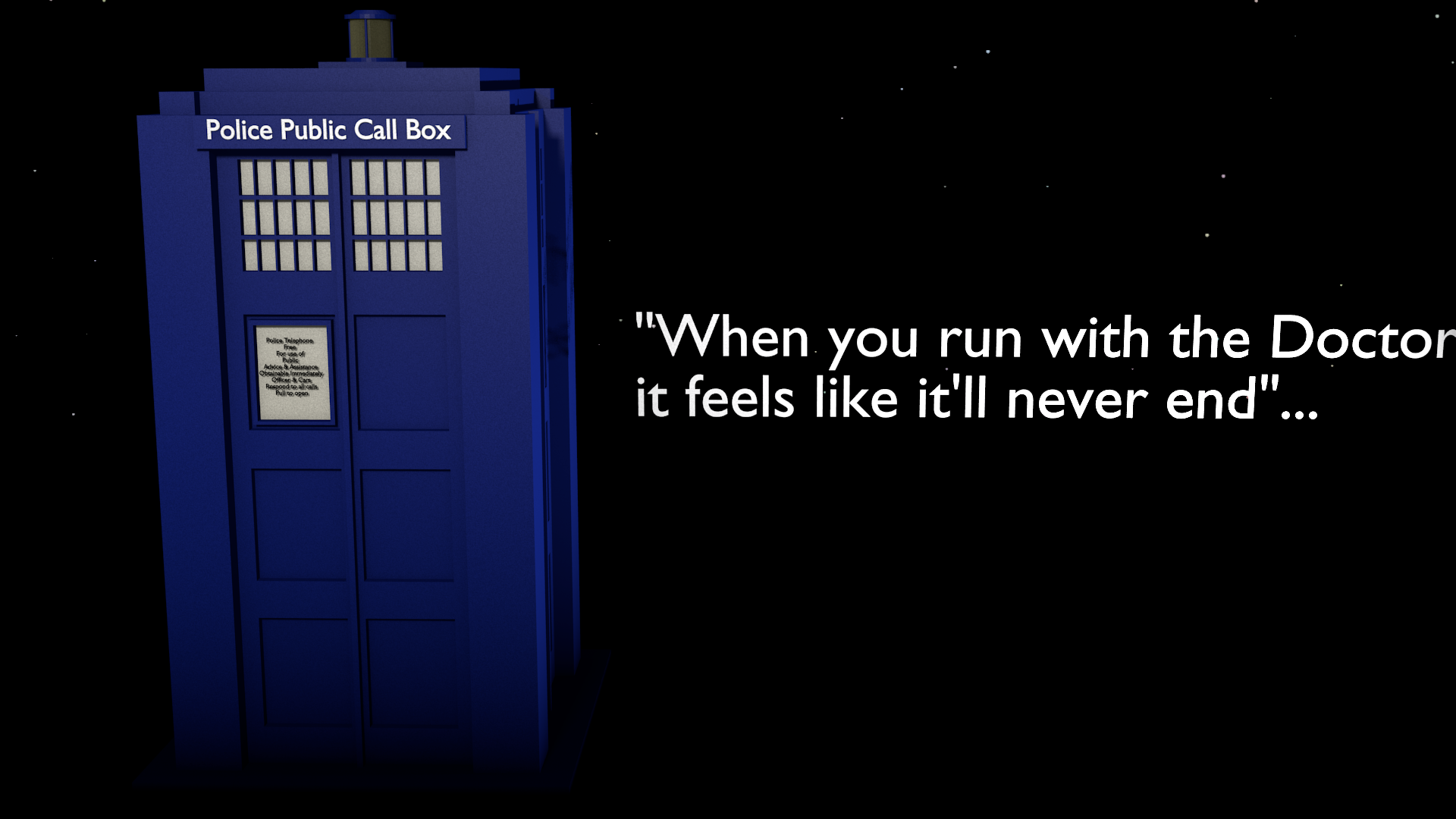 Dr Who's Tardis TV show poster - image 2 - student project