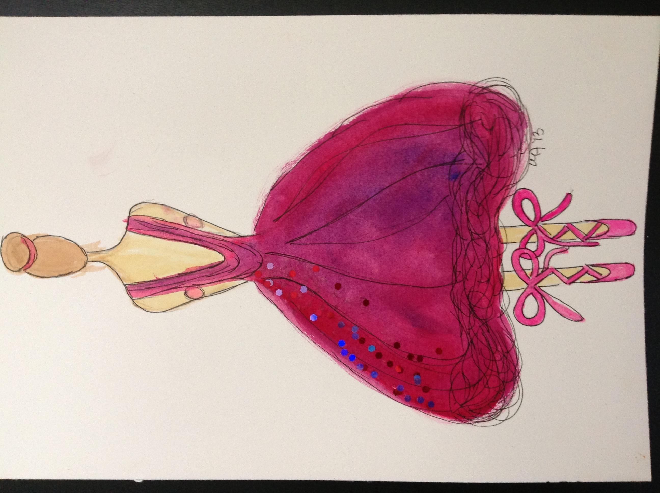 FINAL WATERCOLOR AND SKETCHES Sparkle and Lace - image 2 - student project