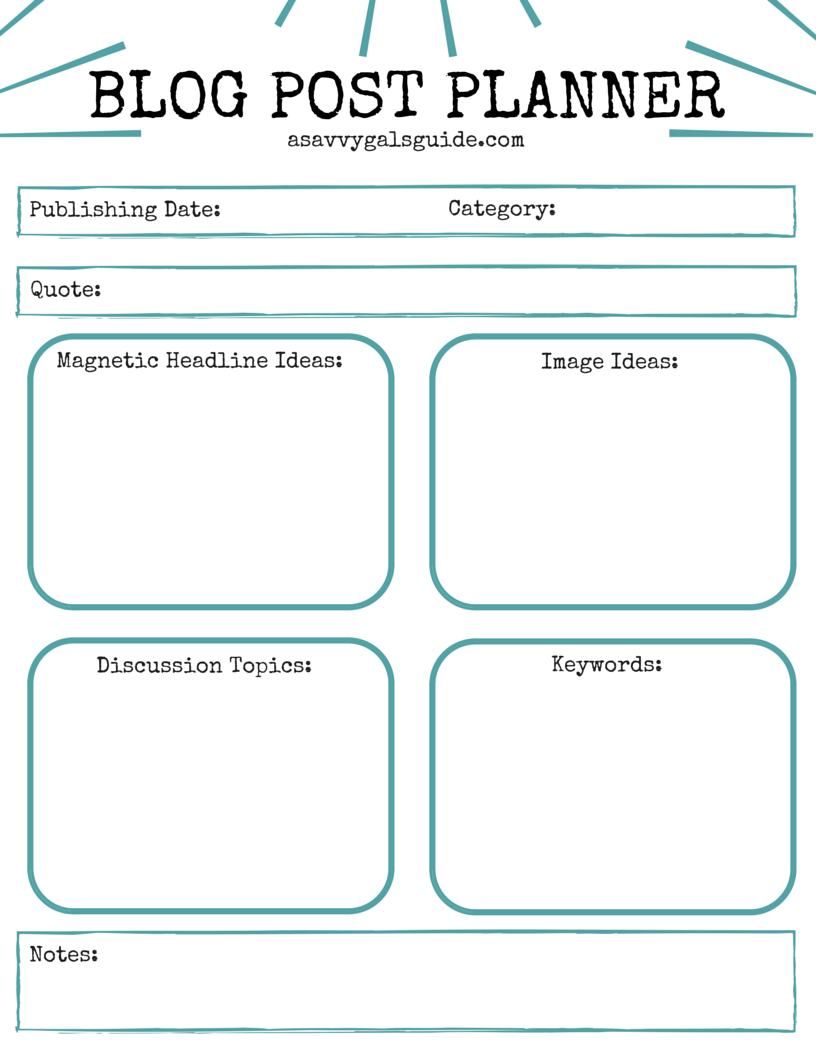 Blog Planner Lead Magnet - image 1 - student project