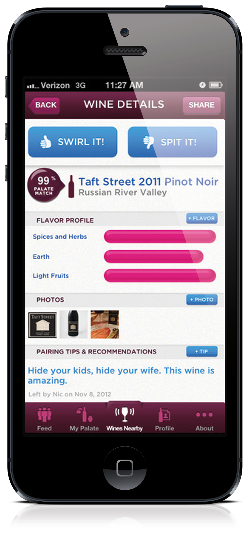 Swirl it! Taste-Based wine Recommendation App - image 4 - student project