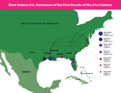The Seven Most Intense U.S. Hurricanes of the Past Decade - image 1 - student project