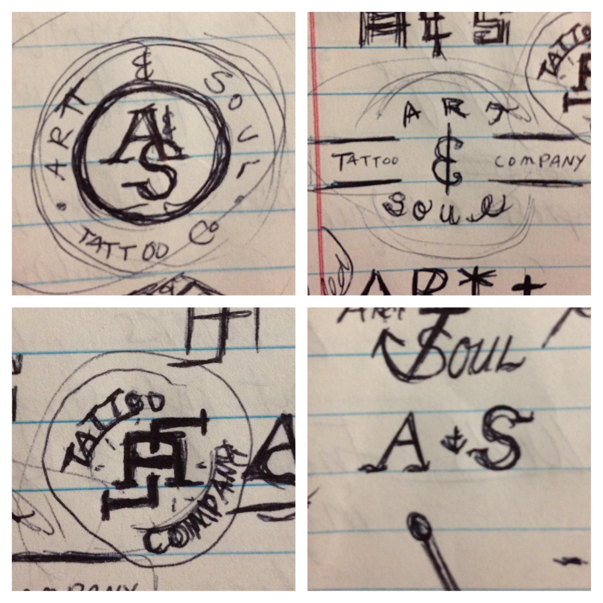 Art & Soul Tattoo Company Logos - image 2 - student project