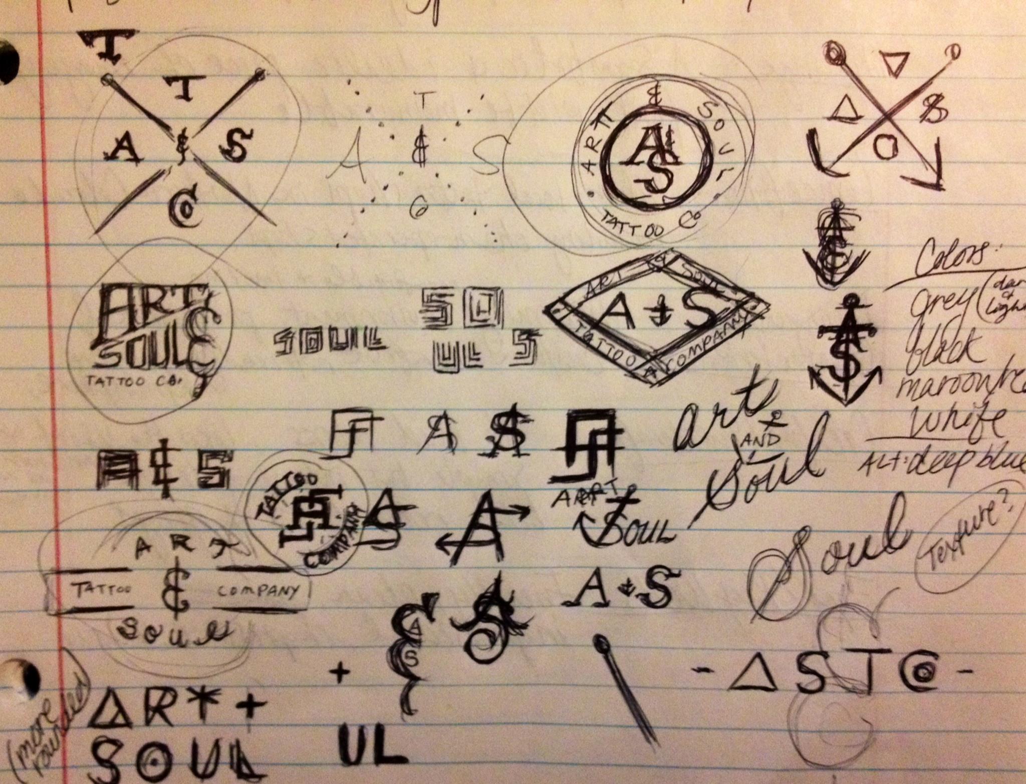 Art & Soul Tattoo Company Logos - image 1 - student project