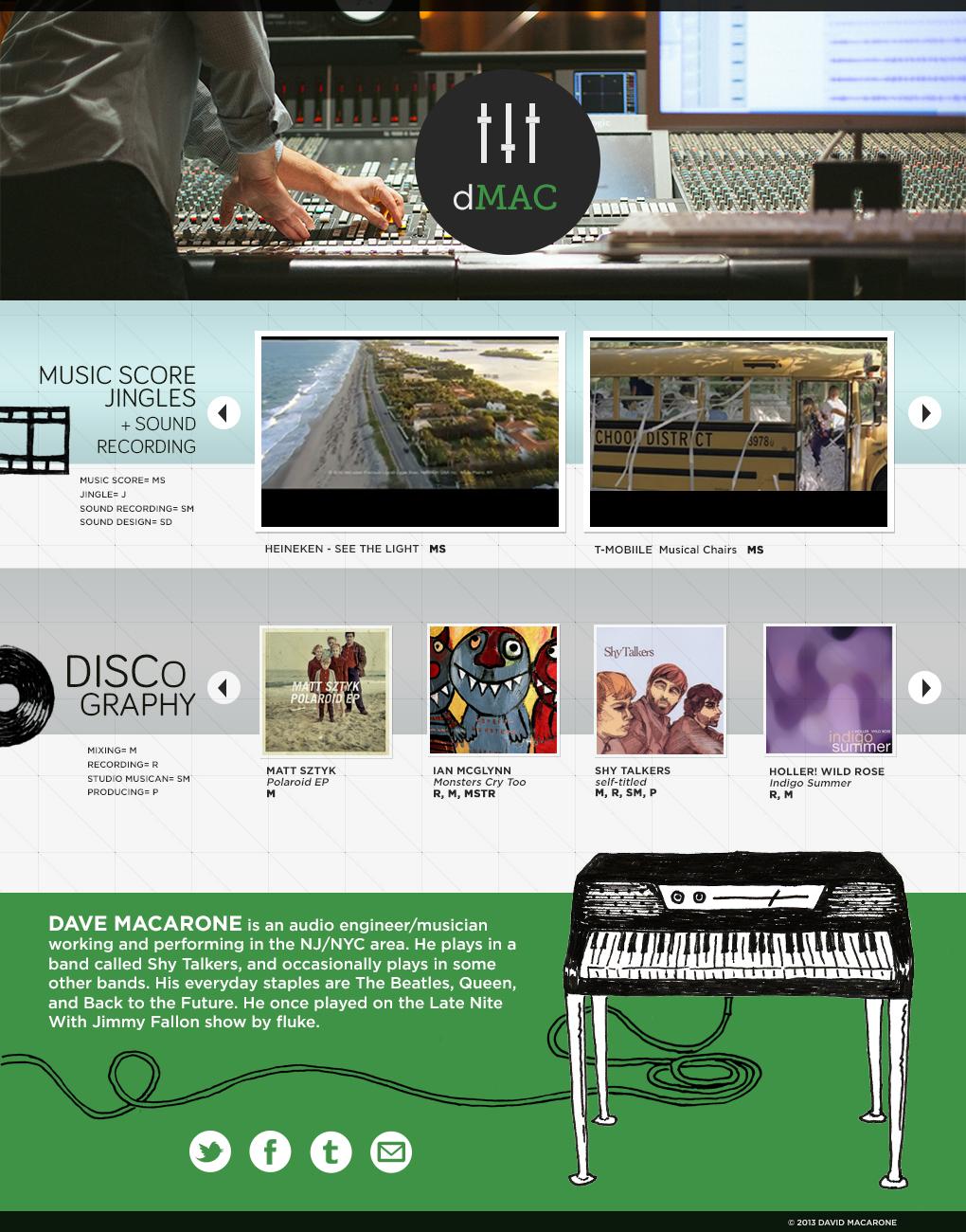UPDATED: A Recording Engineer's Website - image 4 - student project