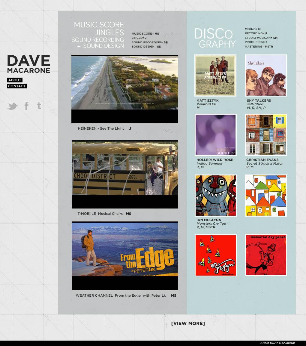 UPDATED: A Recording Engineer's Website - image 1 - student project