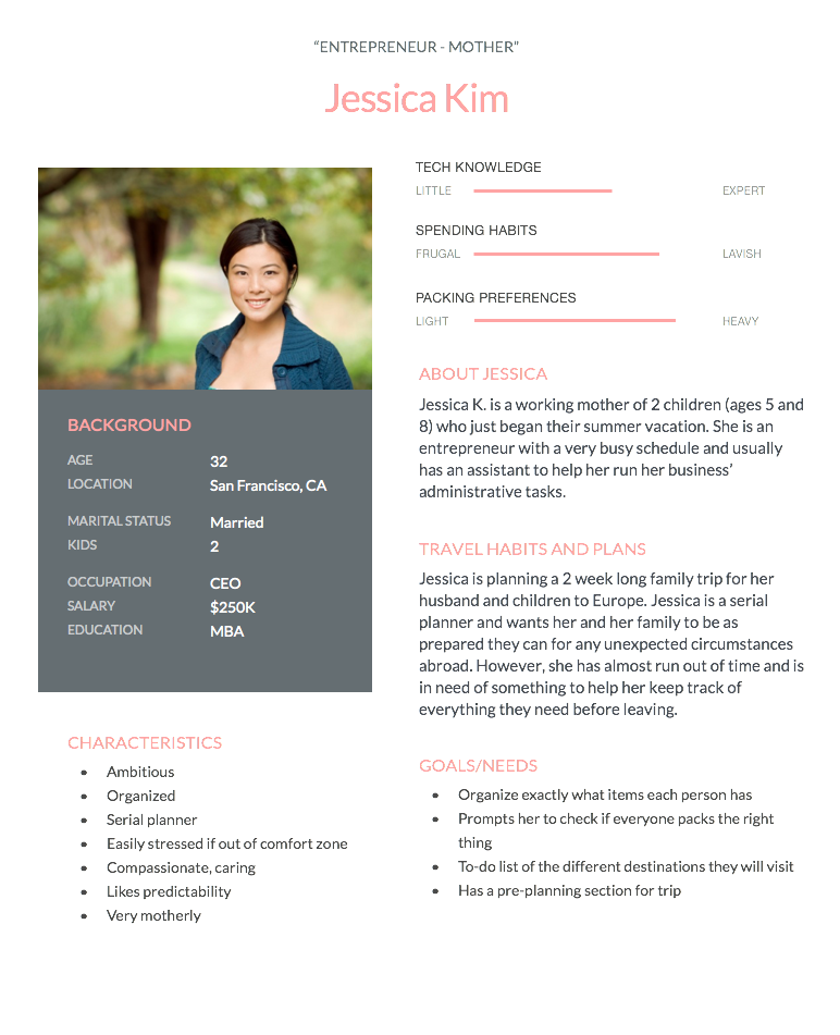Travel Packing App - image 2 - student project