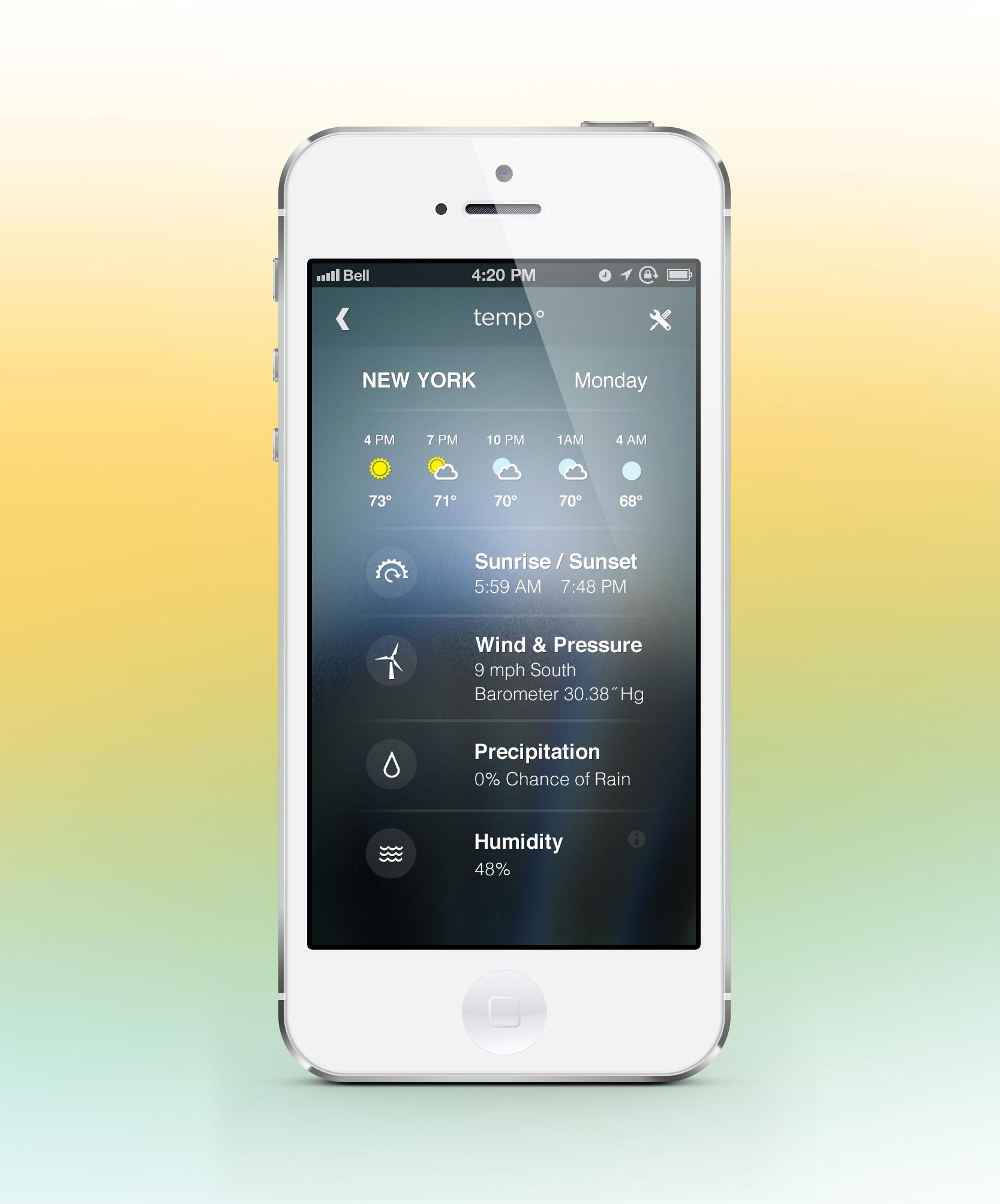 Temp Weather App - image 6 - student project