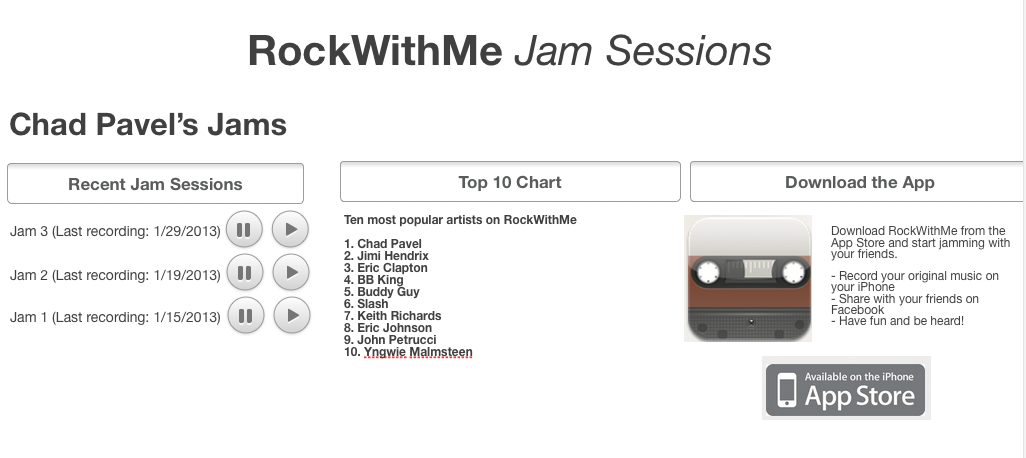 RockWithMe - Share Original Music with Friends - image 1 - student project