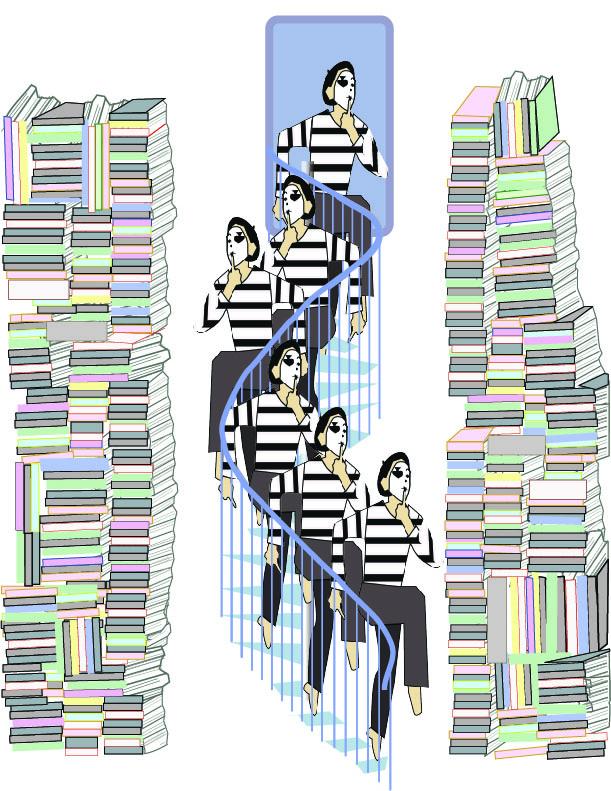Quiet: Mime descending staircase - image 1 - student project
