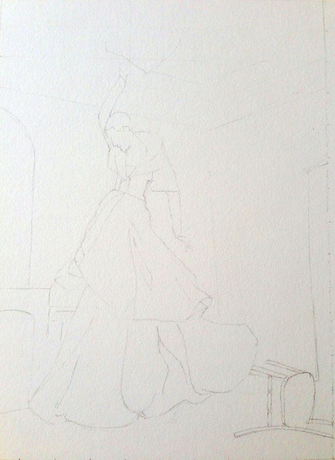 WATERCOLOR,SKETCH: High-Fashion Fantasy - image 2 - student project