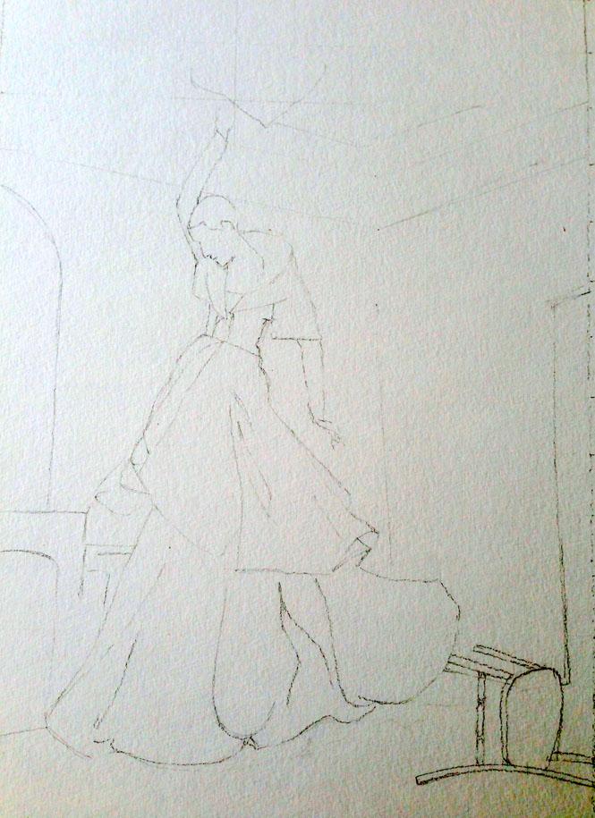 WATERCOLOR,SKETCH: High-Fashion Fantasy - image 3 - student project