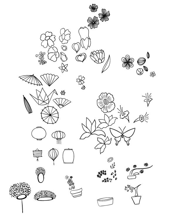 Oriental Blossoms Surface Design - Patterns Collection - image 1 - student project