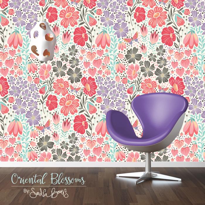 Oriental Blossoms Surface Design - Patterns Collection - image 7 - student project
