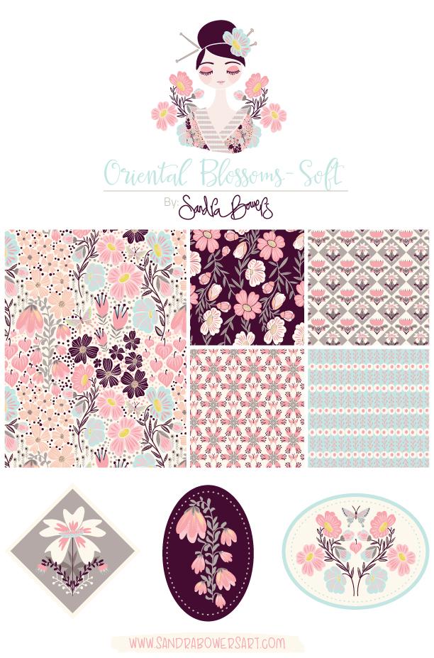 Oriental Blossoms Surface Design - Patterns Collection - image 6 - student project