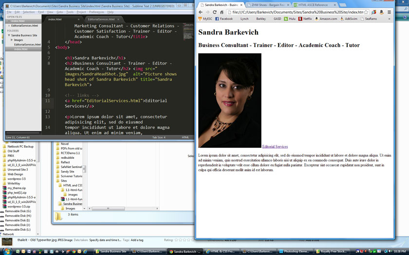 Sandra's Business Site - image 1 - student project