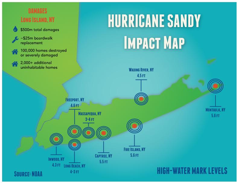 Map of places impacted by hurricane sandy - image 1 - student project
