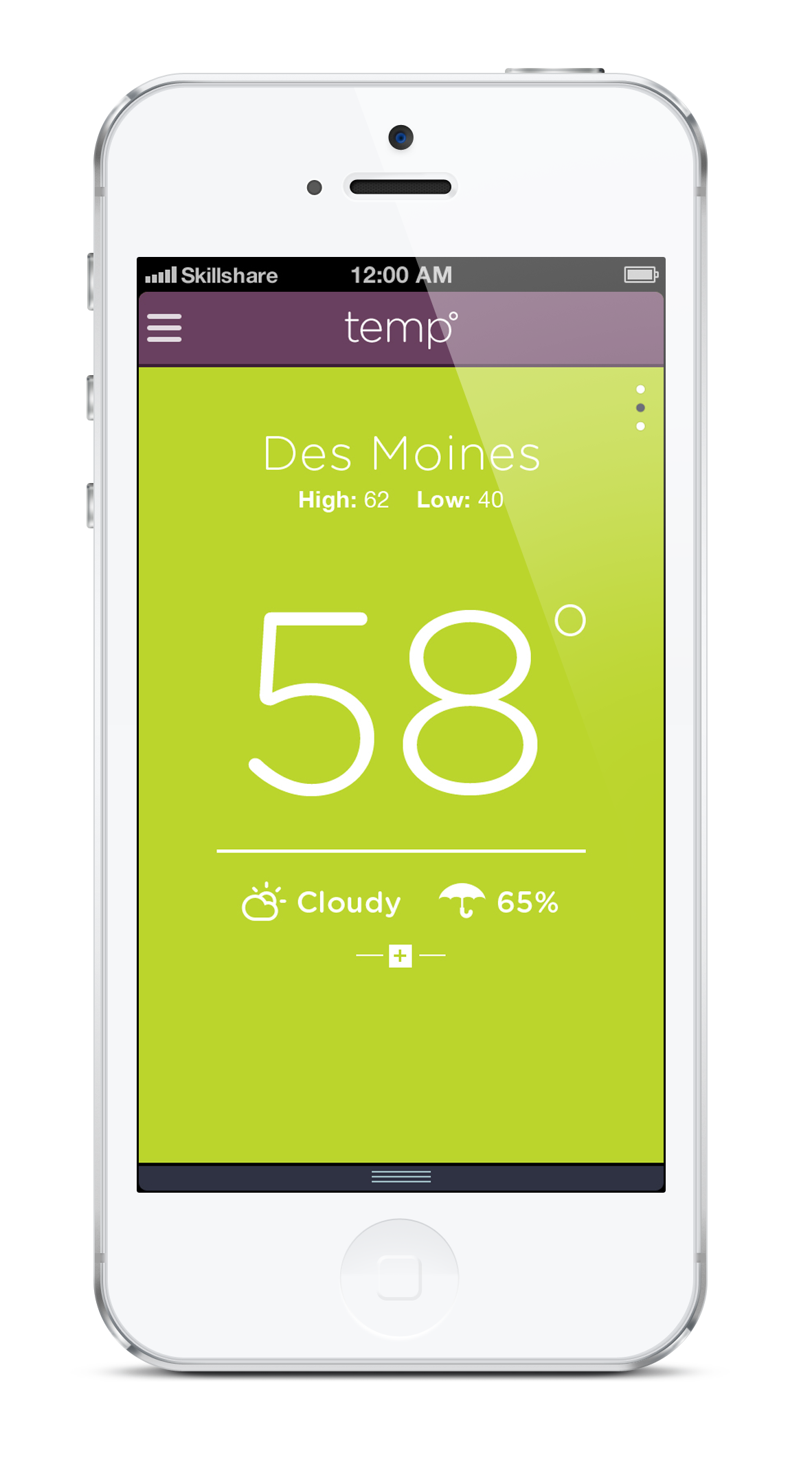 temp weather app - image 4 - student project