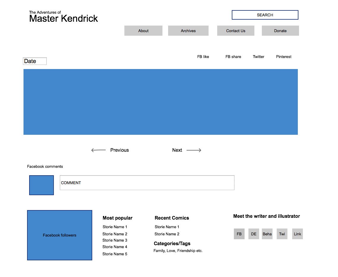 Comics Website - image 1 - student project