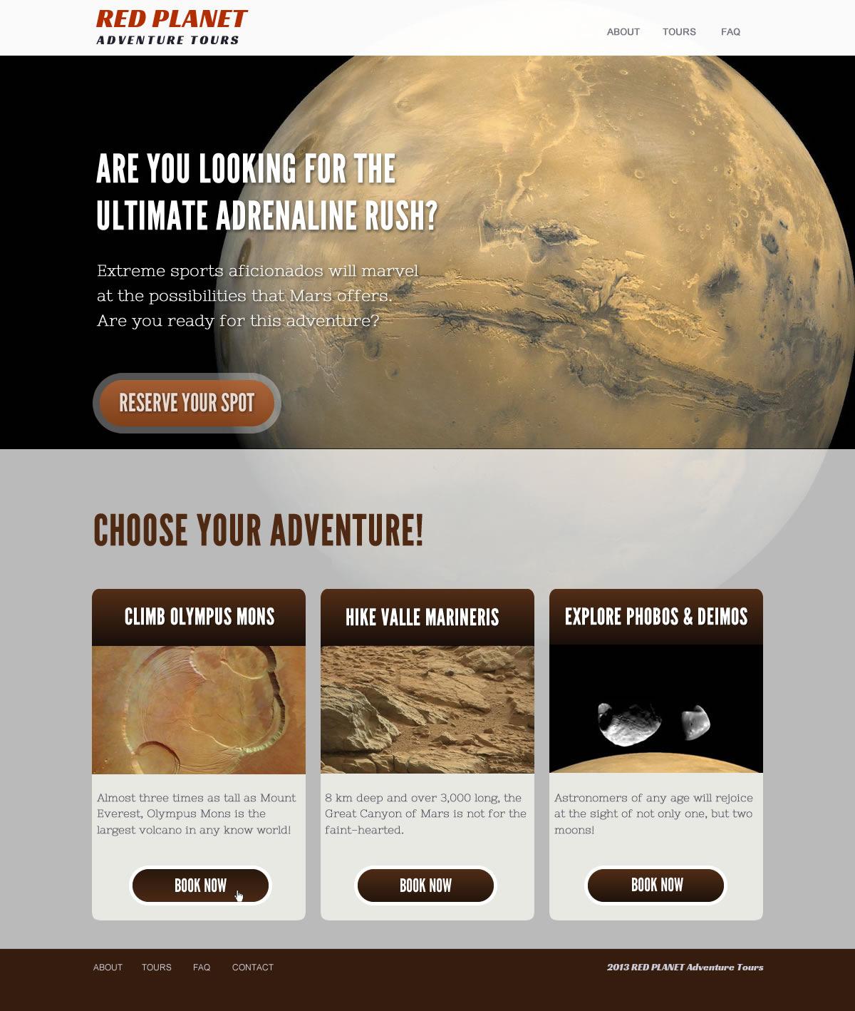 Red Planet Adventures Tours - image 2 - student project