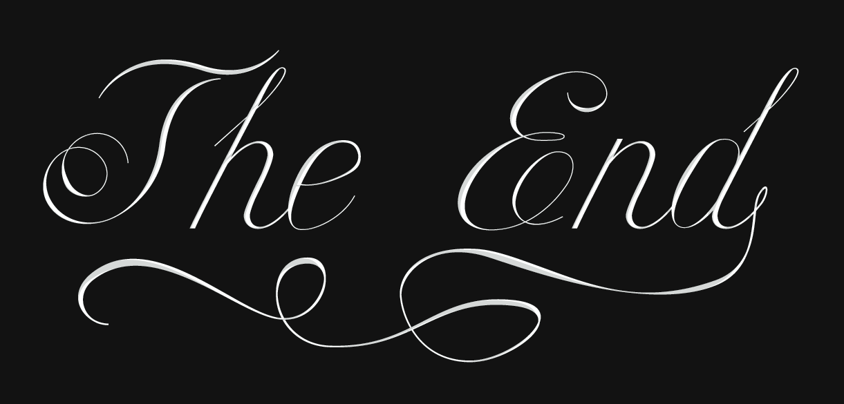 the-end-lettering-skillshare-student-project