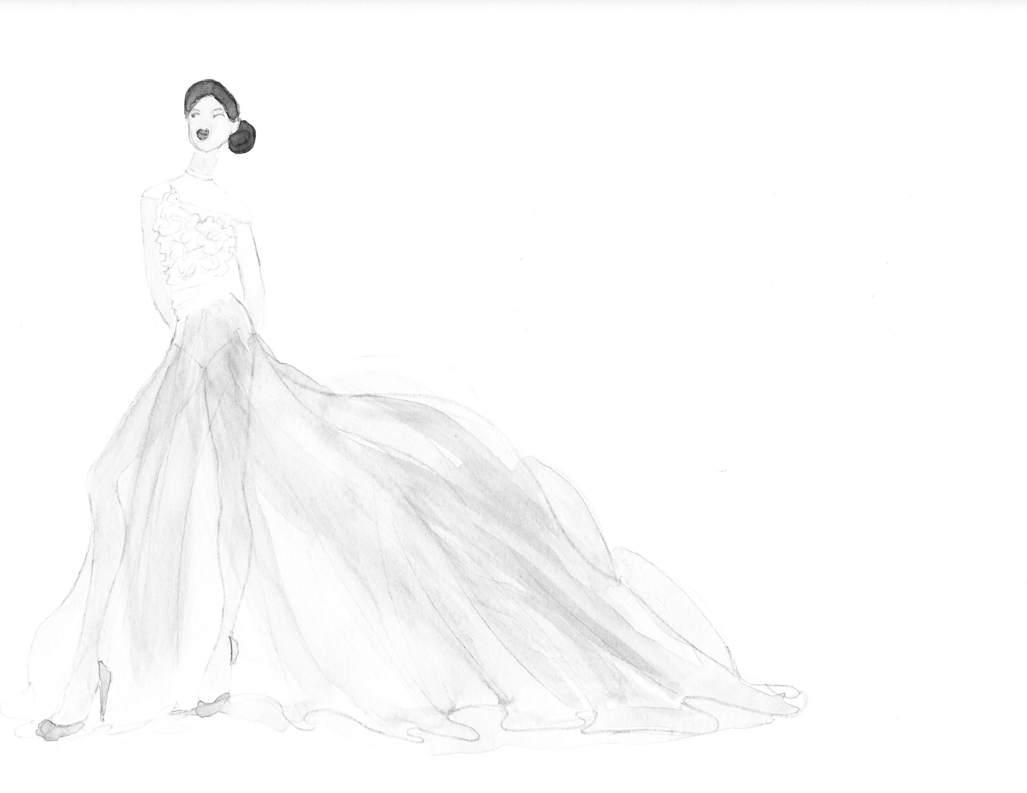 Embellished Watercolor - Sheer Elegance - image 2 - student project