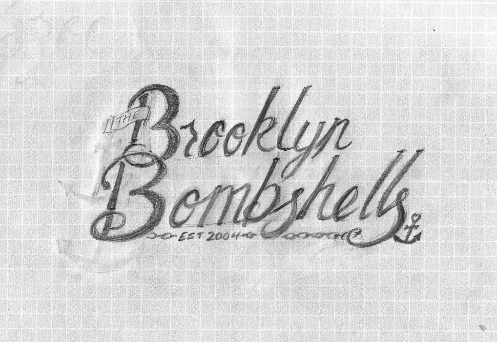"Brooklyn Bombshells" script logo - image 1 - student project
