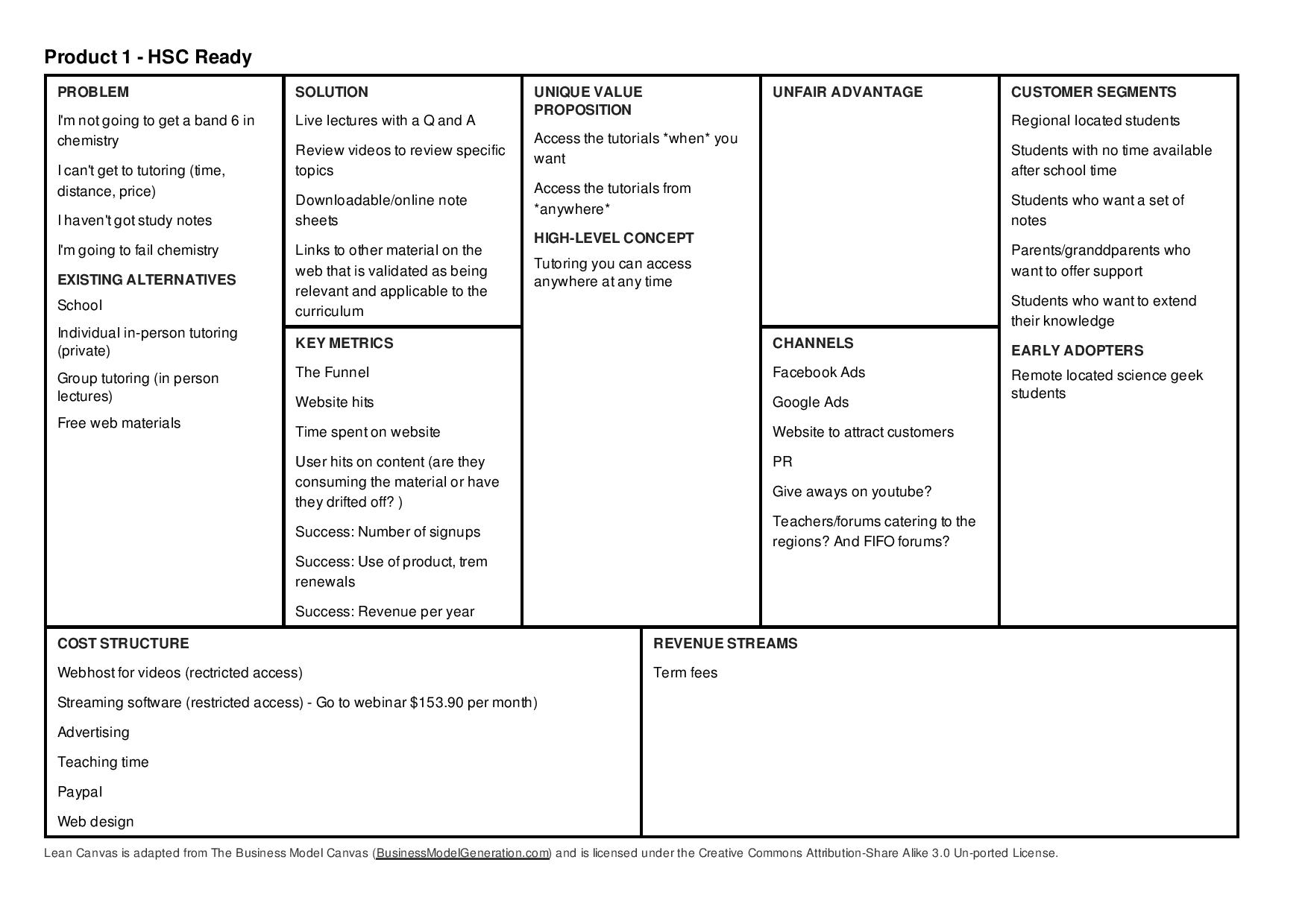 HSC Ready online tutoring - image 1 - student project
